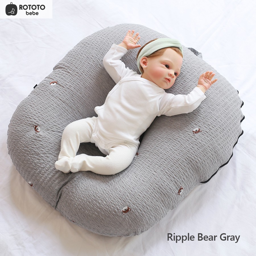 Rototobebe Nursing Pillow No Vomit Cushion Bear Face Ripple