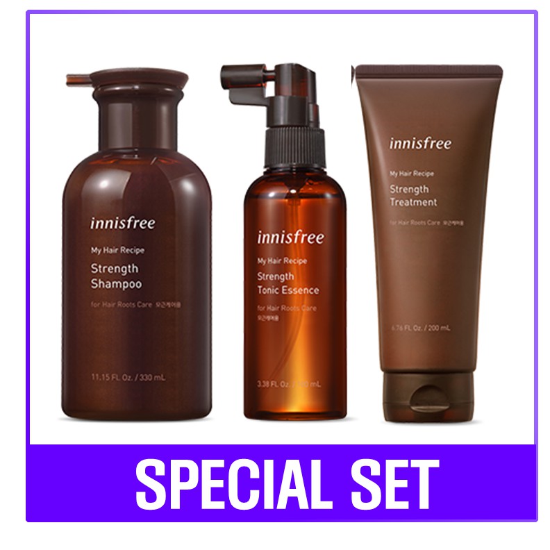 innisfree My Hair Recipe Strength Set (Shampoo, Tonic Essence