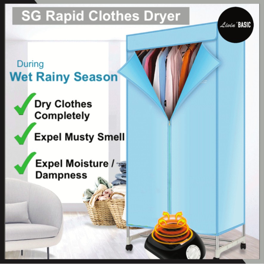 SG Portable Clothes Dryer Electric Laundry Machine 1000W Indoor Cloth