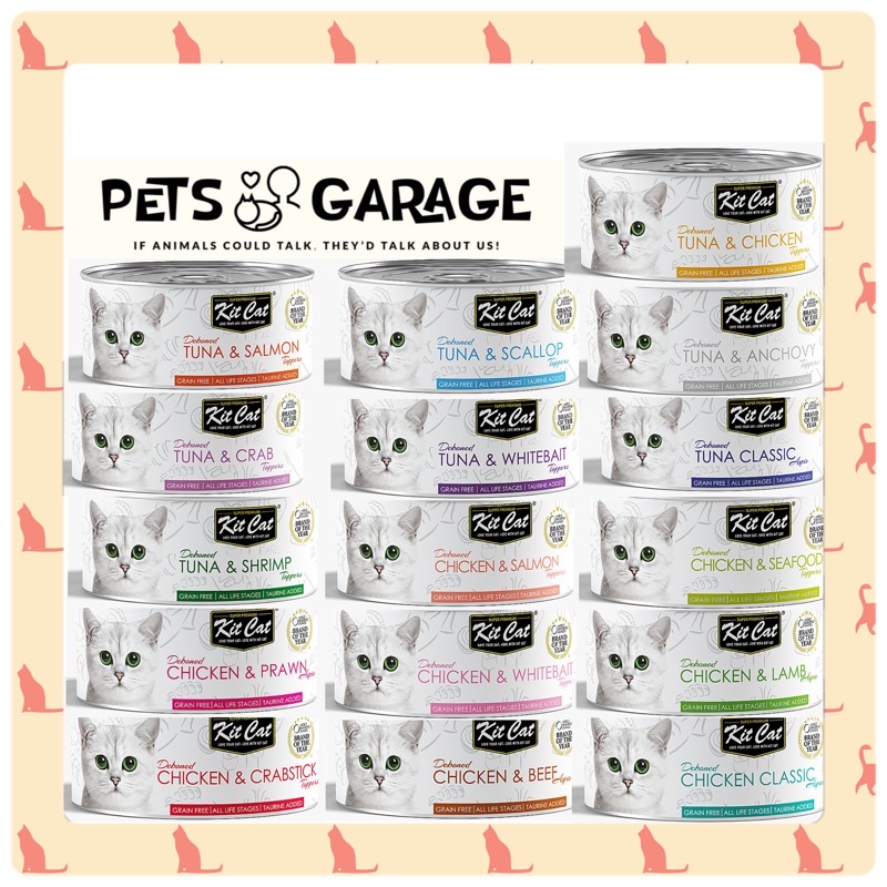 [MIXABLE] Kit Cat Kitcat Deboned Canned Can Food Wet Food topper 80g