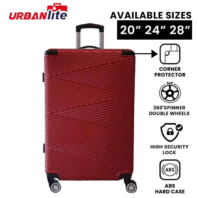 Urbanlite Echo 2.0 20 inch Luggage 360° 8 Wheels spinner ABS Hard case