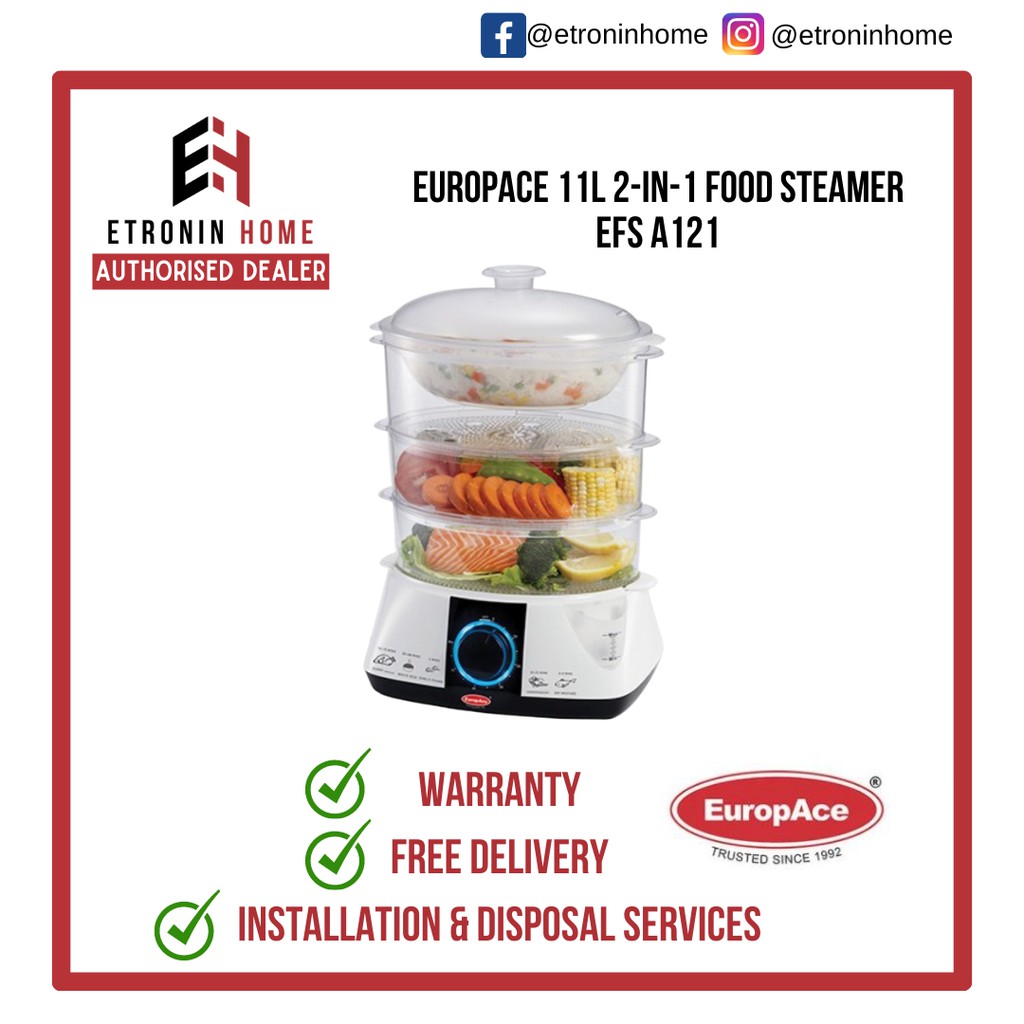 EuropAce 11L 2in1 Food Steamer EFS A121 Shopee Singapore