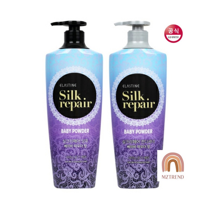 [MZTREND] Elastine Silk Repair Shining Shampoo,Conditioner 550ml /Baby Powder Shopee Singapore