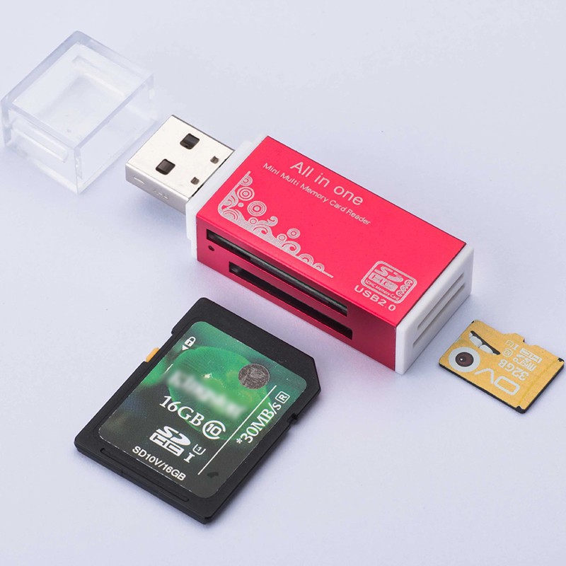 4 In 1 USB 2.0 Micro SD/TF SDHC PRO Duo Memory Card Reader