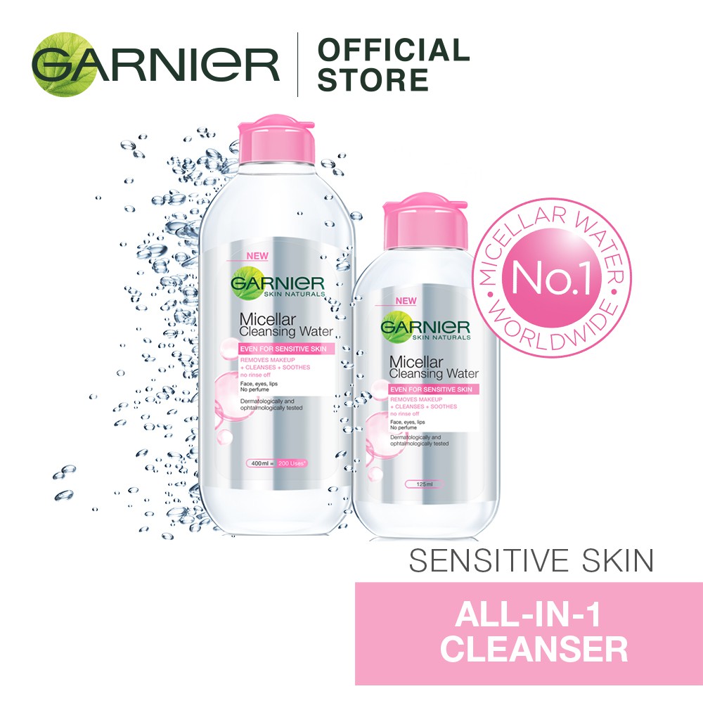 [Value Set] Garnier Micellar Water Pink Make Up Remover Shopee Singapore