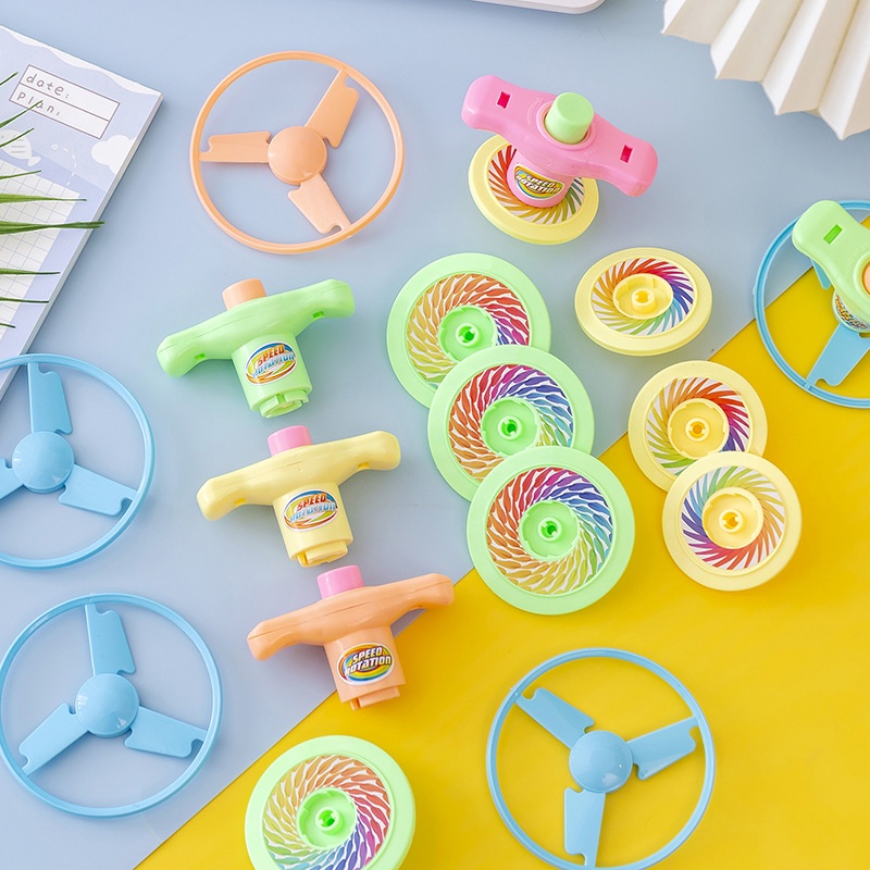 Children Launch Flying Saucer Gyro Toys Torque Flying Children's