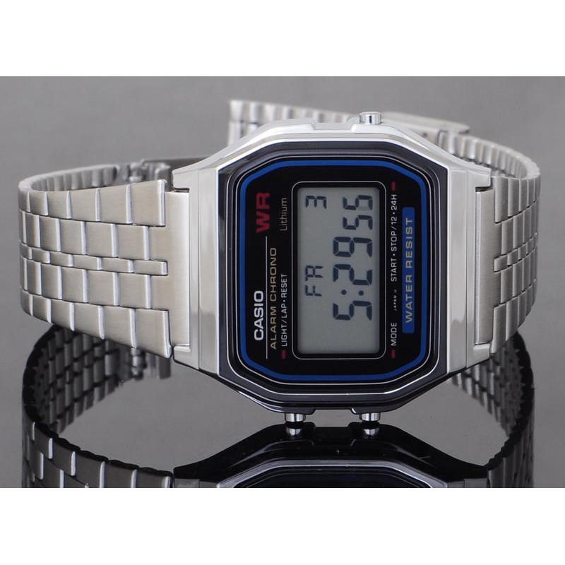 Casio A159WAN1 Vintage Retro Digital Stainless Steel Watch A159WA