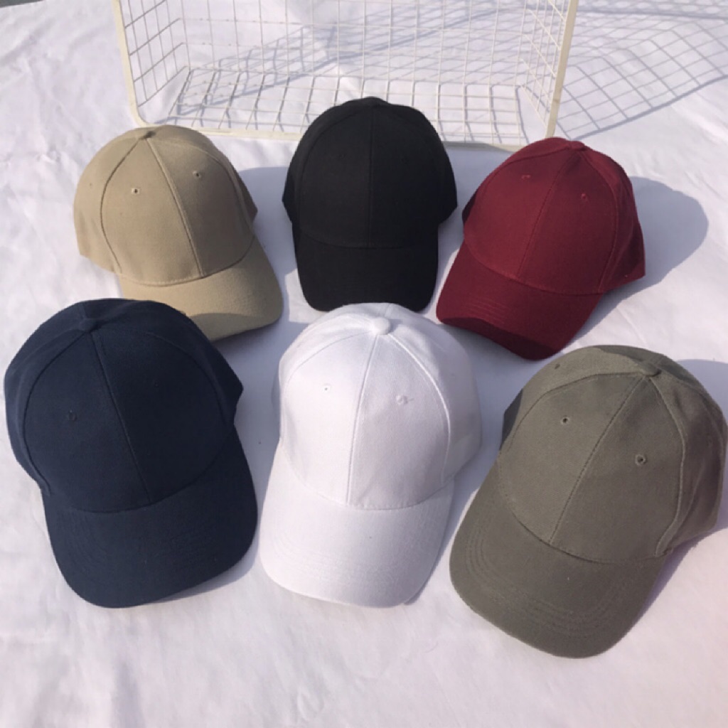 INSTOCK! Korean Unisex Plain Baseball Visor Cap Shopee Singapore