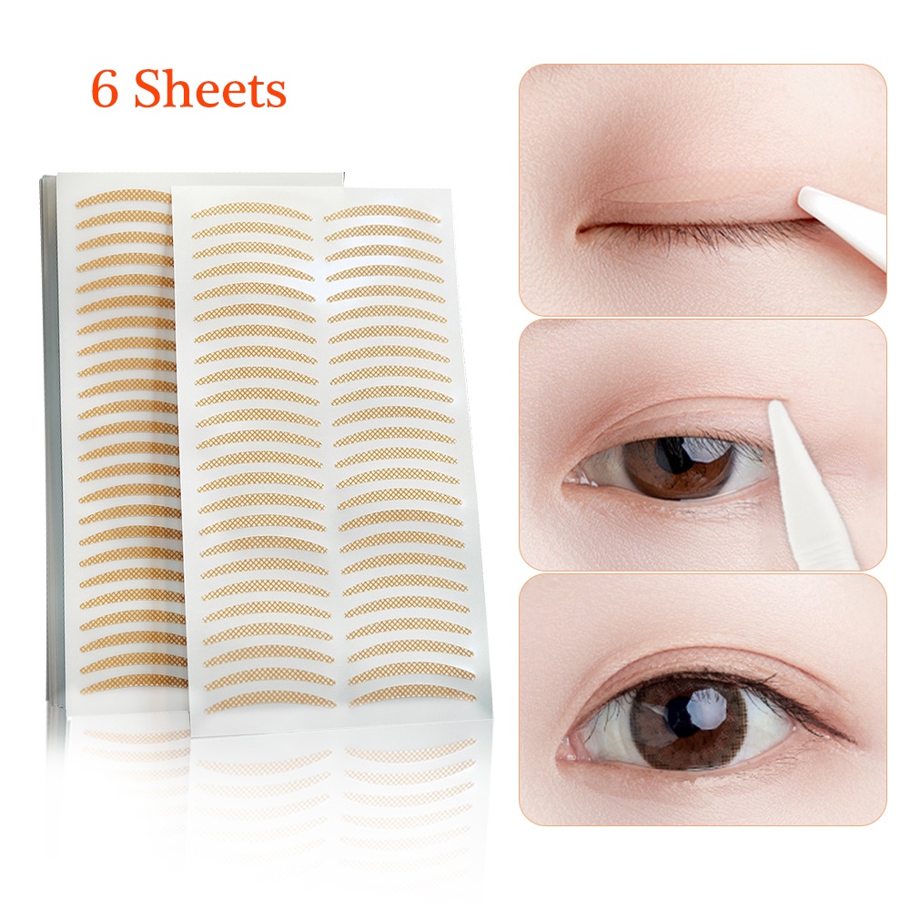 6 Sheets Magic Lace Double Eyelid Sticker / Waterproof Transparent