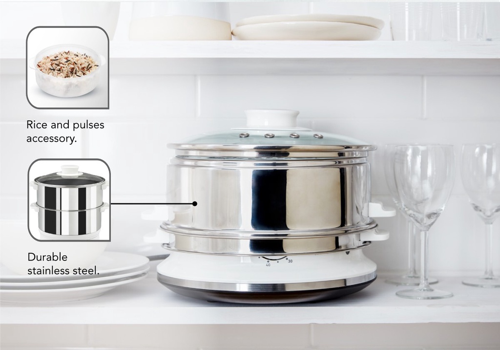Tefal Stainless Steel Convenient Steamer VC1451 Shopee Singapore