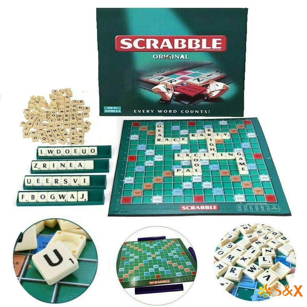 S&X Scrabble Board Game Family Kids Educational Toys Puzzle Games