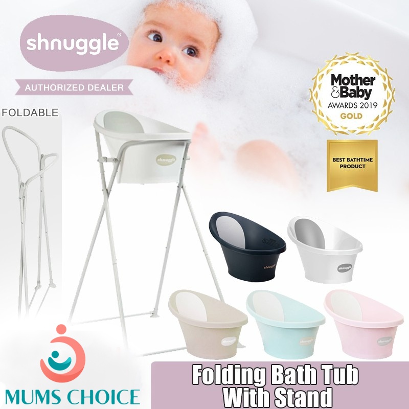 Shnuggle Folding Bath Tub / Bath Tub with Stand Shopee Singapore