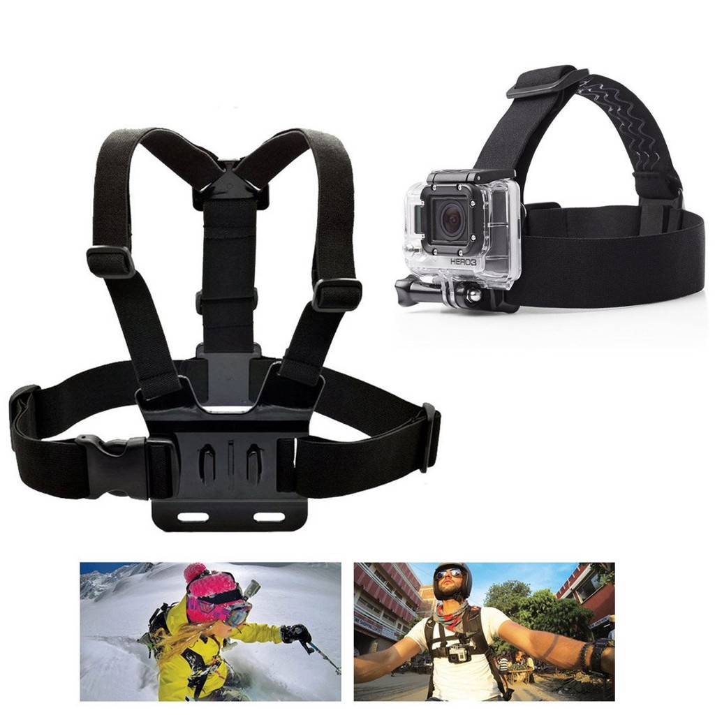 Head Strap Chest strap Mount Accessories Kits for Gopro 9 Hero 8 7 6 5