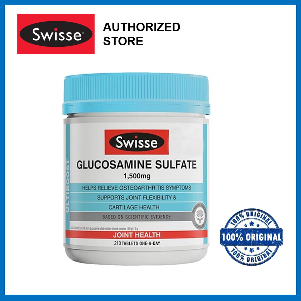 (Brand Authorised) Swisse Glucosamine Sulfate 1,500mg 210 Tablets