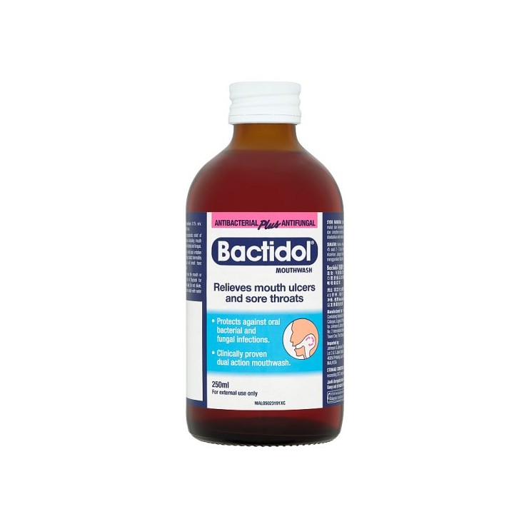 Bactidol Antibacterial Plus Antifungal Mouthwash 250ml Shopee Singapore