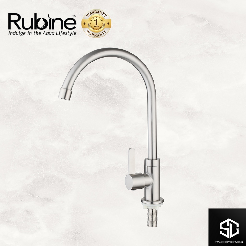 Rubine Kitchen Stainless Steel Sink Tap ALTA K91343 SS Shopee Singapore