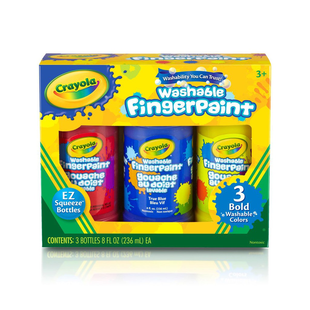 Crayola Washable Fingerpaint 3 Bold Colors (551310