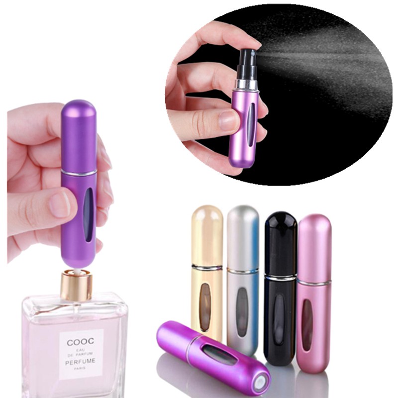 5ml Refillable Mini Perfume Spray Bottle Aluminum Spray Atomizer