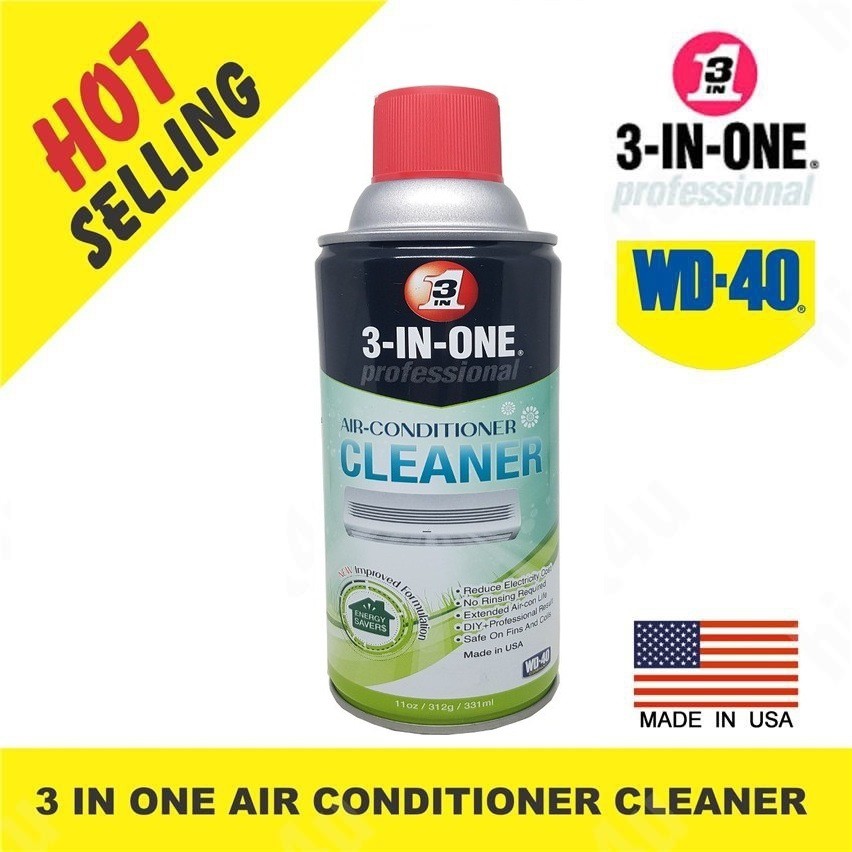 WD40 Made in USA 3 in 1 Aircon Cleaner Spray Water Based Clears Dirt