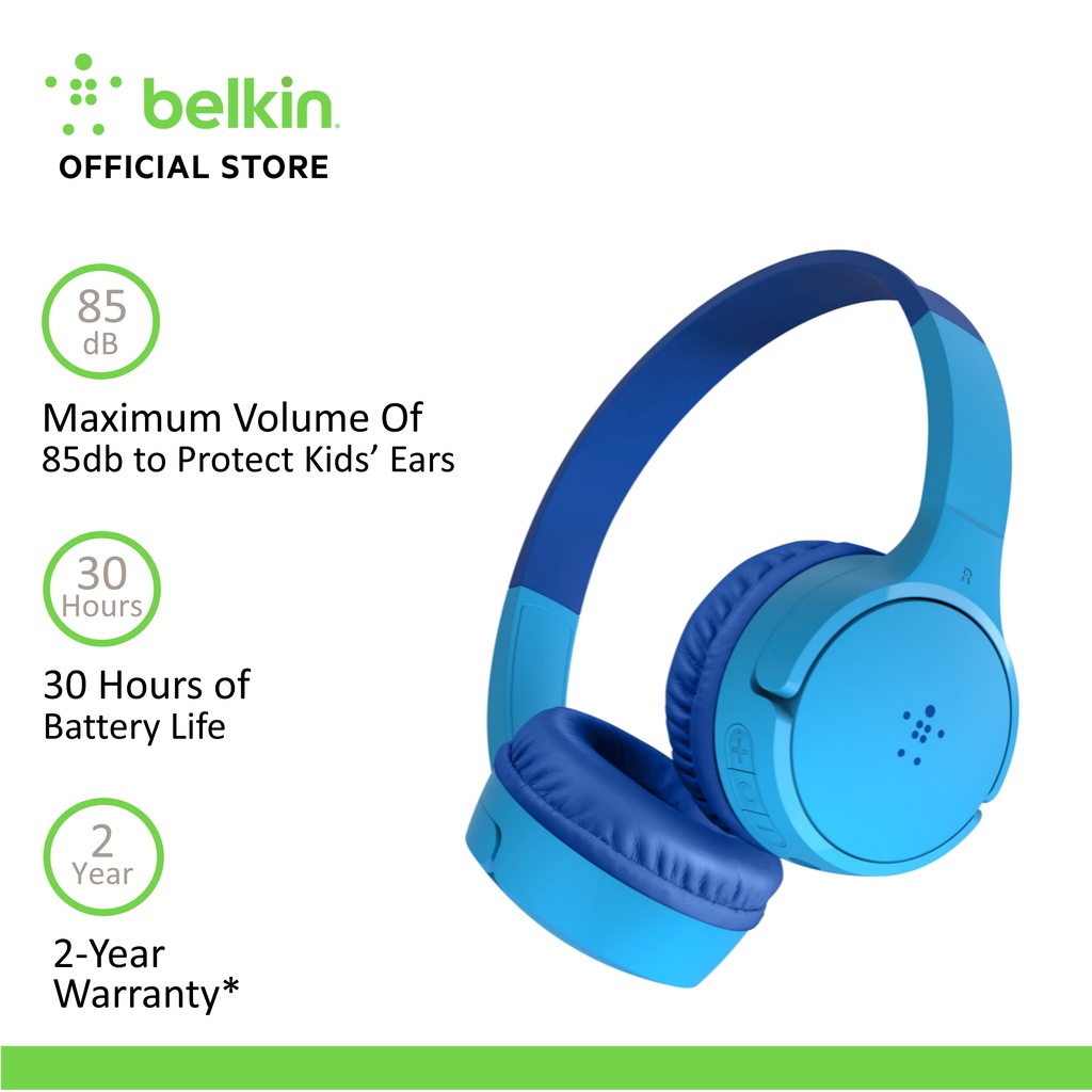 Belkin AUD002bt SoundForm Mini Wireless OnEar Headphones for Kids
