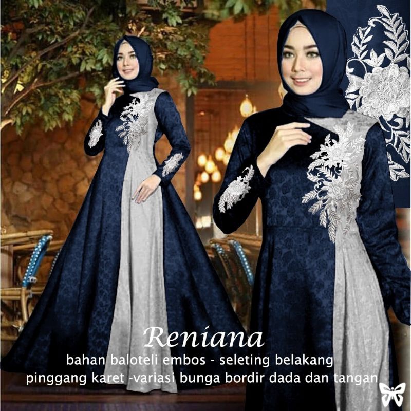 Gamis Women 's Fashion Party Reniana L Xl Xxl 5xl Shopee