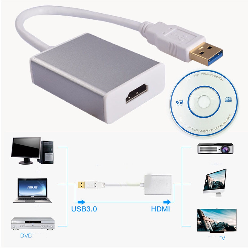 USB 3.0 To HDMI Converter Cable Durable Portable Multi