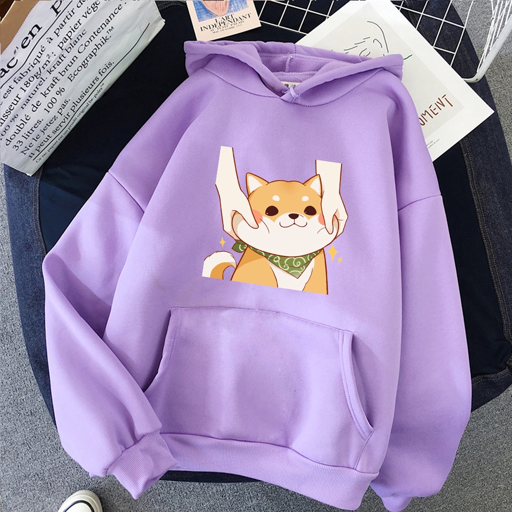Harajuku Ulzzang Hoodie Ladies Funny Cartoon Shiba Inu Sweatshirt