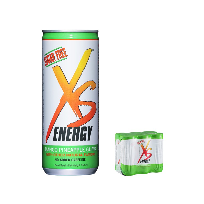 XS Energy Drink Mango Pineapple Guava (1 pack of 6 cans) Item 292652