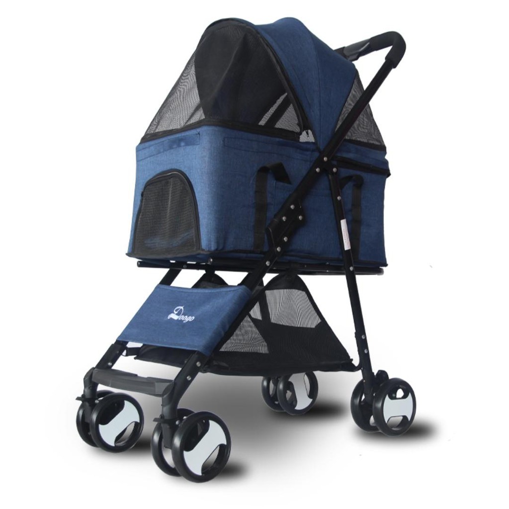 🔥[READY STOCK] Pet Jogger Collapsible Pram Stroller Shopee Singapore