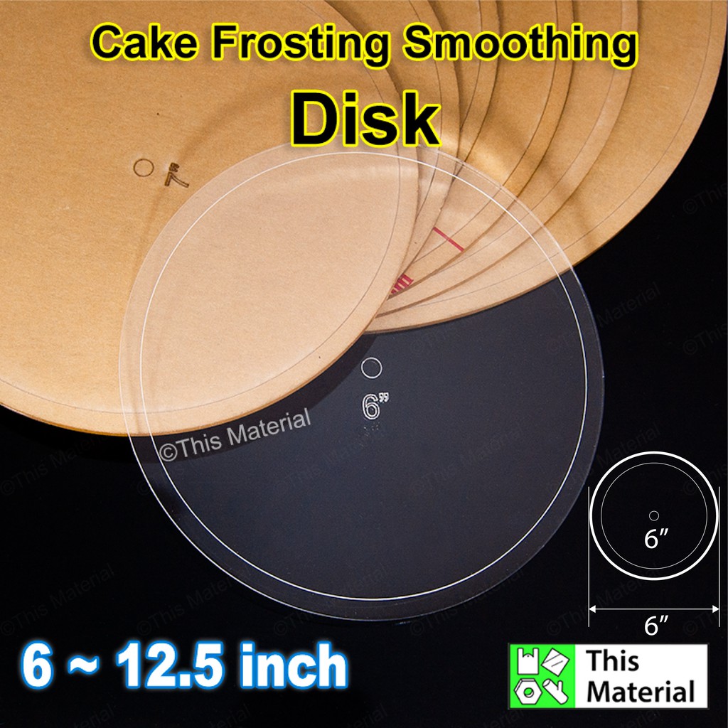 Acrylic Cake Frosting Smoothing Disks Acrylic Circle Disk Disc Shopee