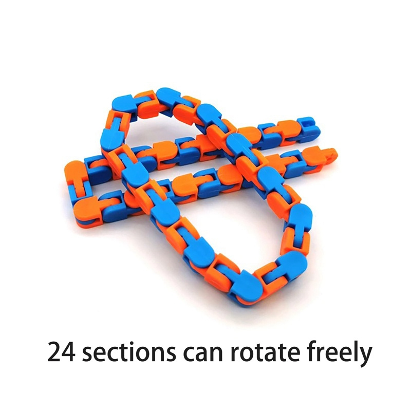 3Pcs Wacky Tracks 24 48 Knot Chain Anti Stress Toy, Kids