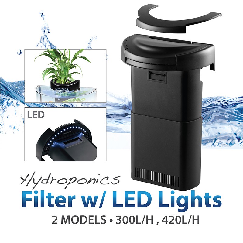 [Resun] HangOnBack Filter with Hydroponics and LED Light