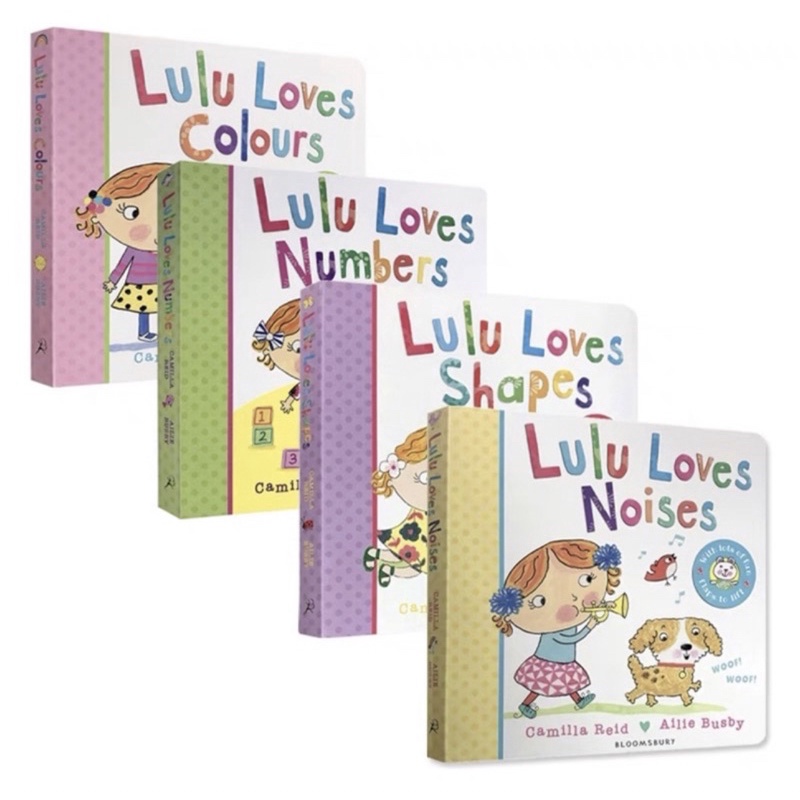 LuLu Loves Colours/Shapes/Numbers/Noises (4Board Book) Shopee Singapore
