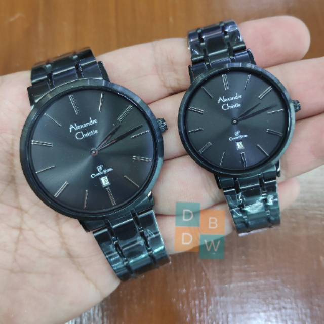 Alexandre Christie Full Black Watches Men Women Original
