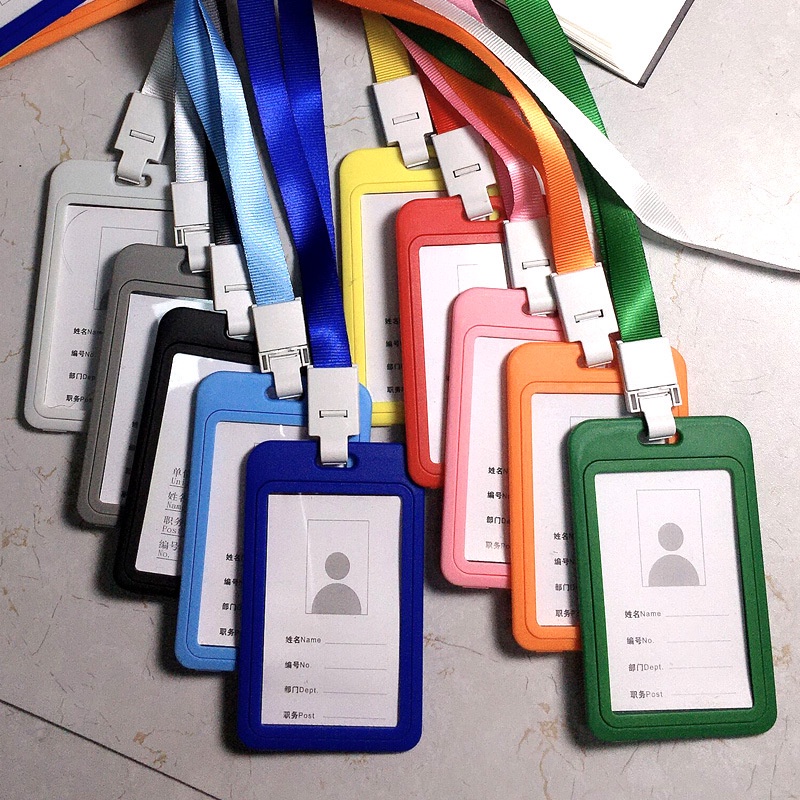 1pc Plastic Credential Student Nurse ID Badges Clear Card Holder