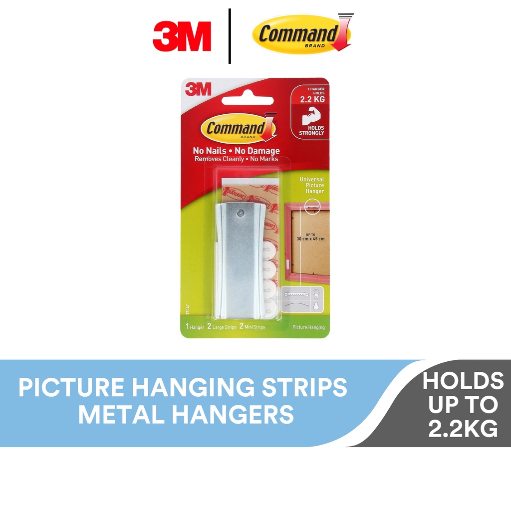 3M Command Large Picture Hanging Strips Universal Sawtooth Sticky Nail