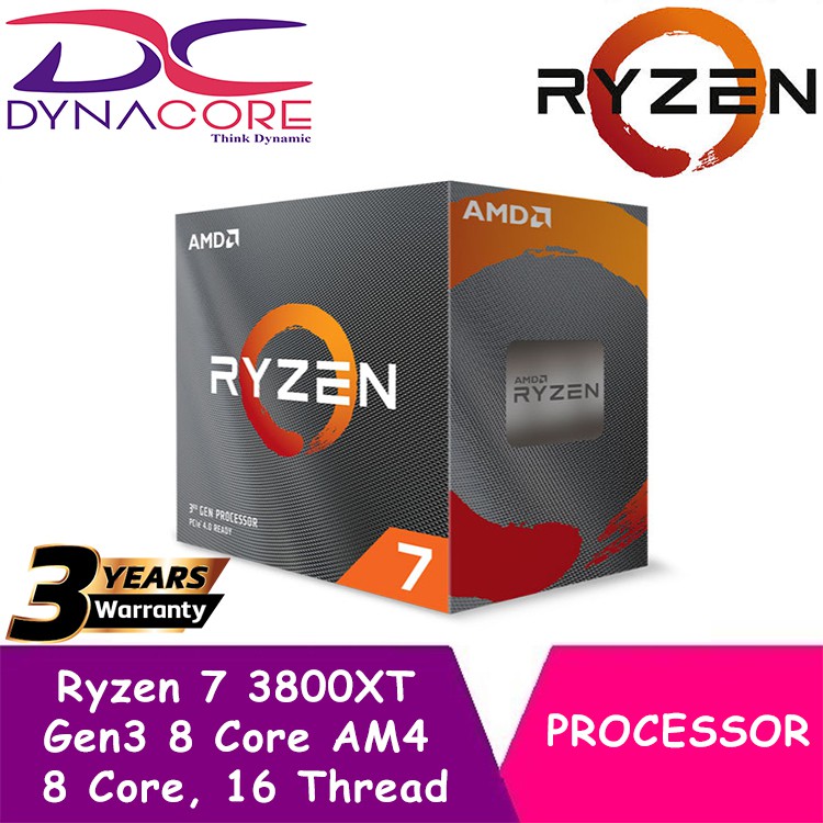 AMD Ryzen 7 3800XT Gen3 8 Core AM4 CPU/Processor with 8
