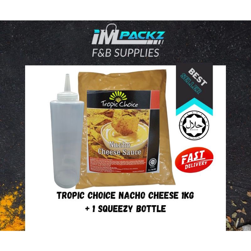 TROPIC CHOICE NACHO CHEESE SAUCE (HALAL) 1KG + 1 Squeeze Bottle (W