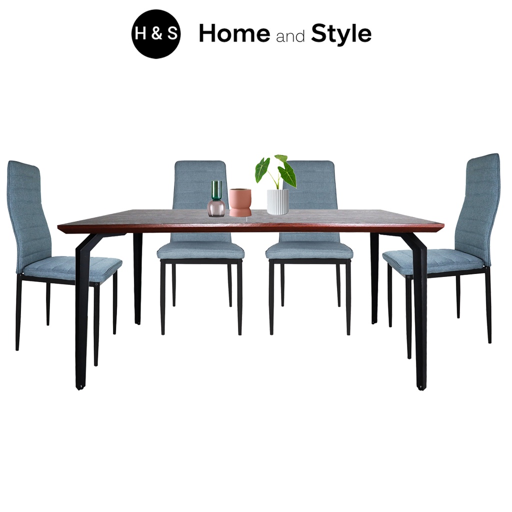 [SG Ready Stock] Designer 1.6m Dining Table and Dining Chairs Dining