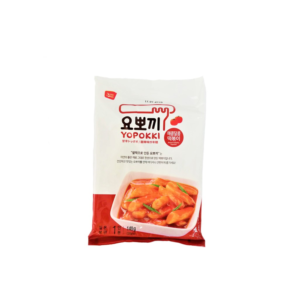 Yopokki Sweet and Spicy Rice Cake With Sauce (Pouch) 140G (03317