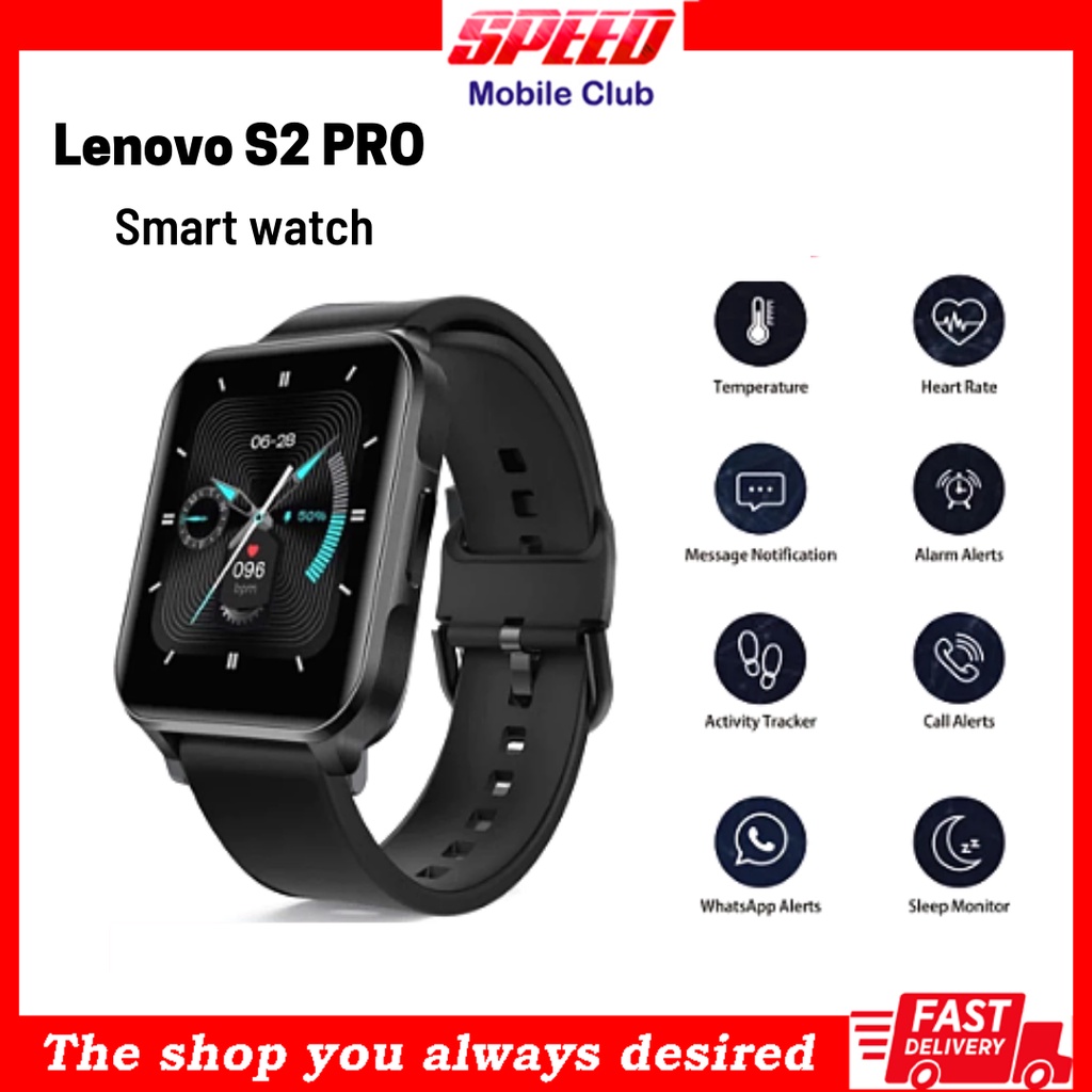 Lenovo S2 Pro Smart Watch (HD Full Color Touch Screen, Heart Rate