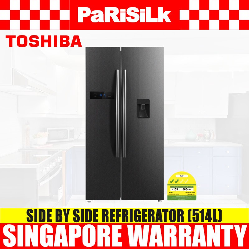 Toshiba GRRS682WEPMX Side by Side Refrigerator (514L) Shopee Singapore