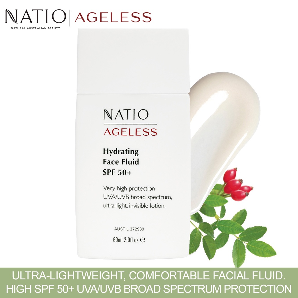 Natio Ageless Hydrating Face Fluid SPF 50+, 60ml Shopee Singapore