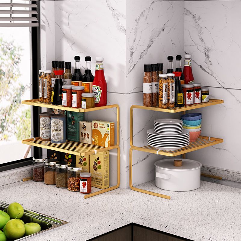 [Ready Stock] Kitchen shelf household double deck kitchen utensils