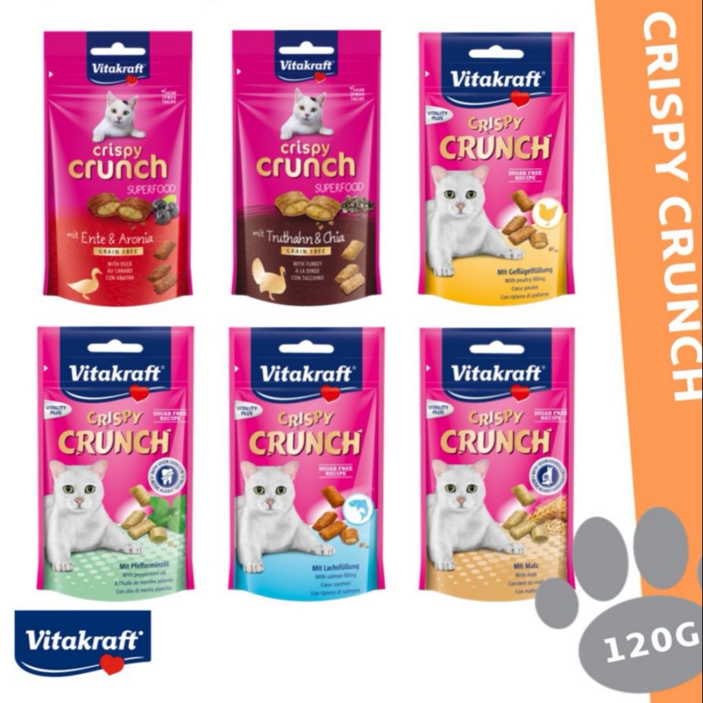 [Bundle of 3] Vitakraft Cat Crispy Crunch Cat Treats 60g Shopee Singapore