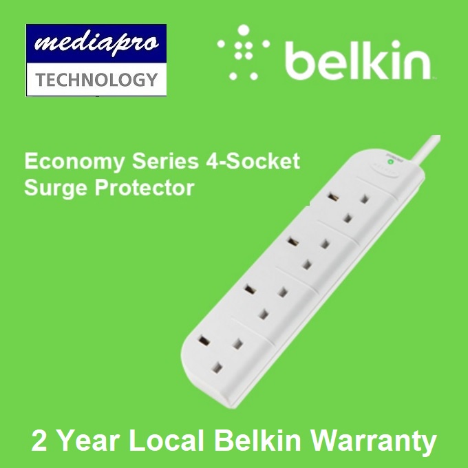 BELKIN F9E400 Economy Series 4Socket Surge Protector F9E400SA3M