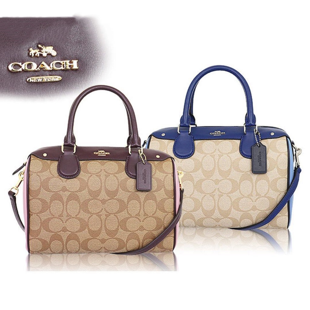 Coach Boston leather bag F57521 F57495 Shopee Singapore