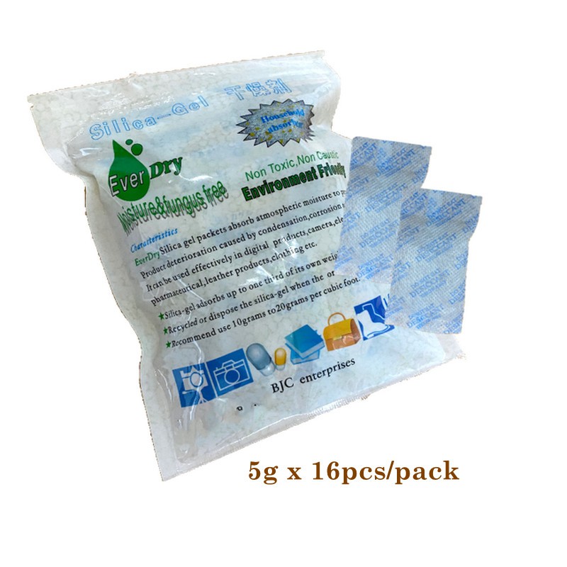 Silica Gel packet packs moisture desiccant 5gram All White Beads