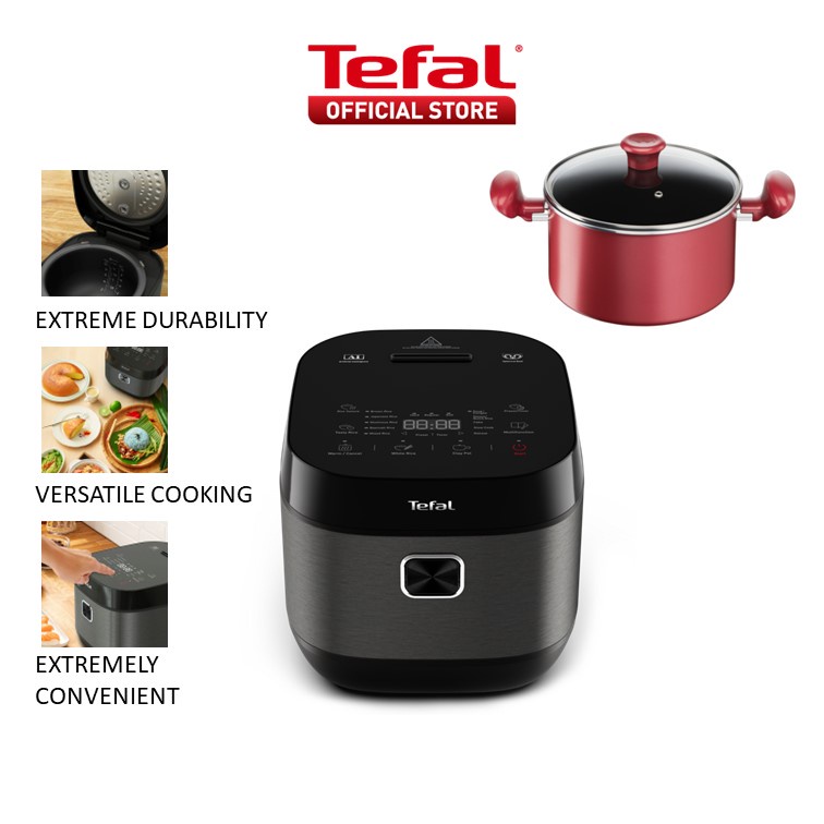 Tefal Delirice Plus Fuzzy Logic rice cooker 1.8L+ So Chef Stewpot 22cm