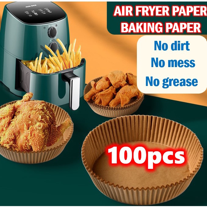 Air Fryer Paper 100pcs NonStick Disposable round Paper Liner Baking